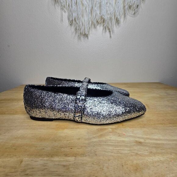 Katy Perry The Evie Mary Jane Metallic Silver Size 5.5 - Picture 11 of 13